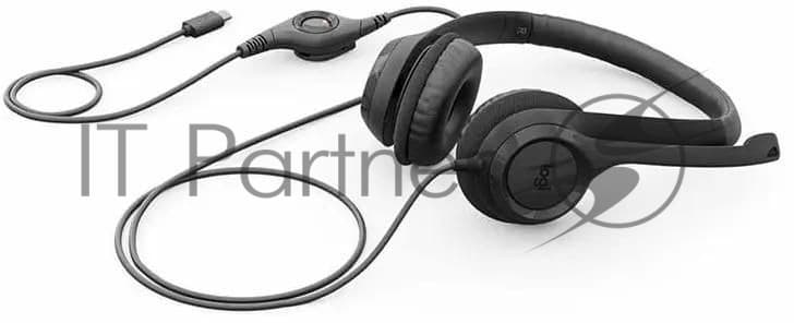 Наушники с микрофоном Logitech H390 черный 1.9м накладные USB оголовье (981-001578)