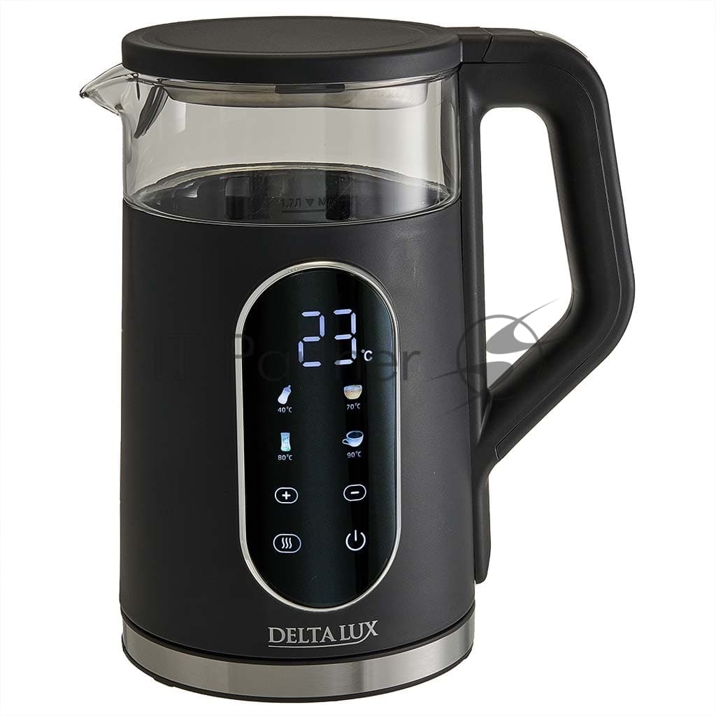 Чайник Delta Lux DE-1025 черный 2,2кВт, 1.7 л, LC