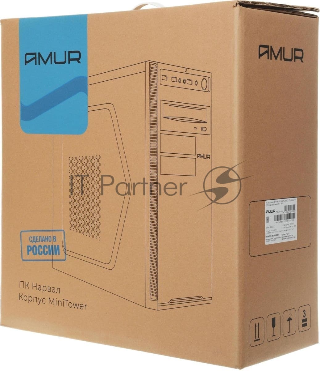 Моноблок Amur Нарвал B7I21 MT i5 12400 (2.5) 16Gb SSD 512Gb UHDG 730 FreeDOS 2x2.5GbitEth 500W мышь клавиатура черный (RUS)