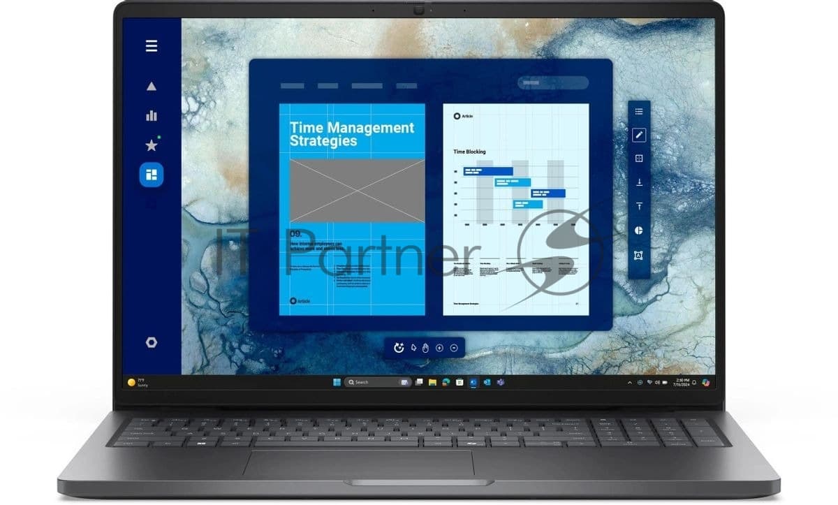 Ноутбук Dell Pro 16 Core Ultra 5 235U 16Gb SSD 512Gb Intel Graphics 16" IPS FHD+ (1920x1200) Linux grey WiFi BT Cam (PRO16-5653)