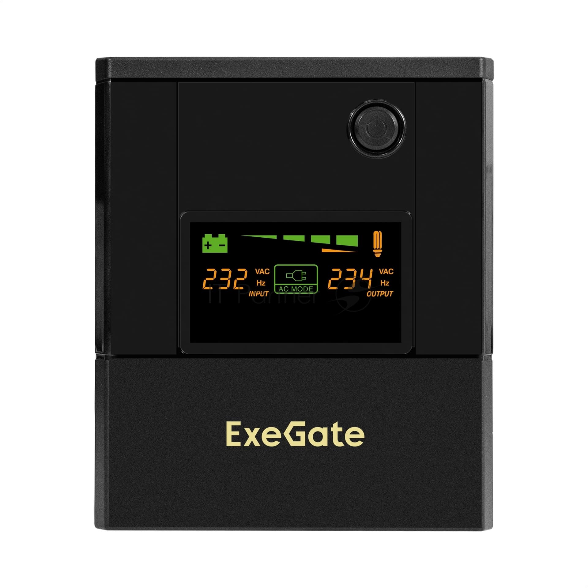 Источник бесперебойного питания ExeGate Smart LB-2000.LCD.AVR.8C13 (2000VA/1200W, цветной LCD, AVR, 8 хC13, батарея 12V 9Ah - 2 шт., металлический корпус, Black)