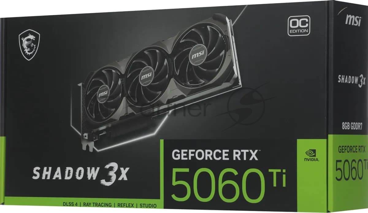 Видеокарта PCIE16 RTX5060TI 8GB RTX 5060 TI 8G SHADOW 3X OC CLASSIC MSI