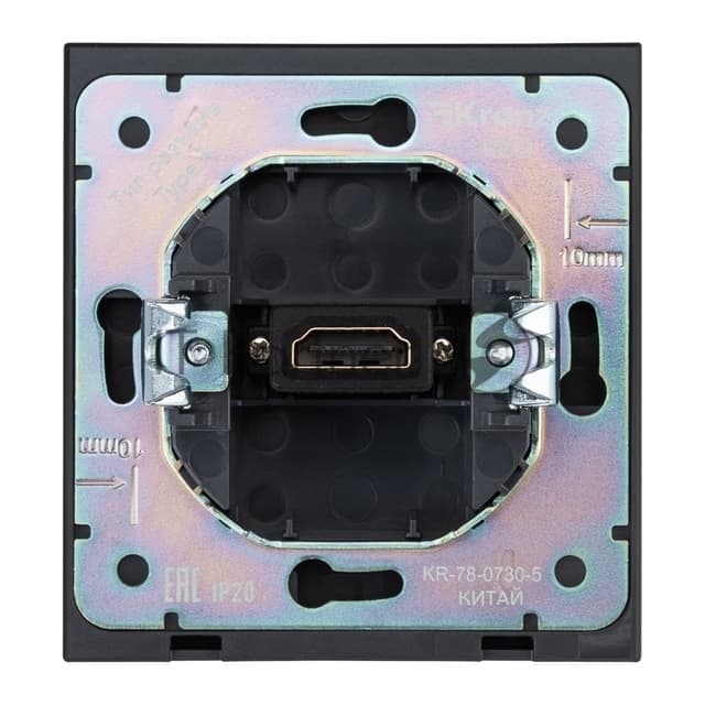 Розетка Kranz STRONG HDMI с/у антрацит