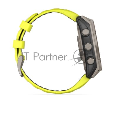 Умные часы Garmin Fenix 8, 1.6" AMOLED, Wi-Fi, Bluetooth, NFC, 100м, серебристый / желтый