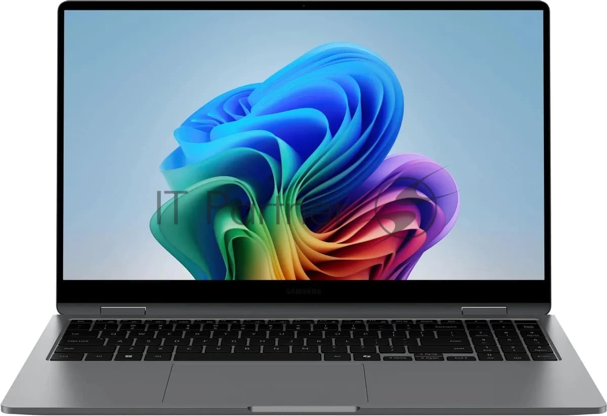 Ноутбук Samsung Galaxy Book 5 360 NP750 Core Ultra 7 256V 16Gb SSD512Gb Intel Arc 140V 15.6" AMOLED Touch FHD (1920x1080) Windows 11 Home English grey WiFi BT Cam (NP750QHA-LG2IN)