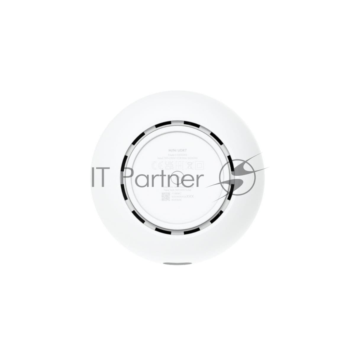 Ubiquiti UniFi Dream Router 7 Маршрутизатор 4 ядра (1,5 ГГц), Wi-Fi 7, 4х 2.5G RJ45, 1х 10G SFP+