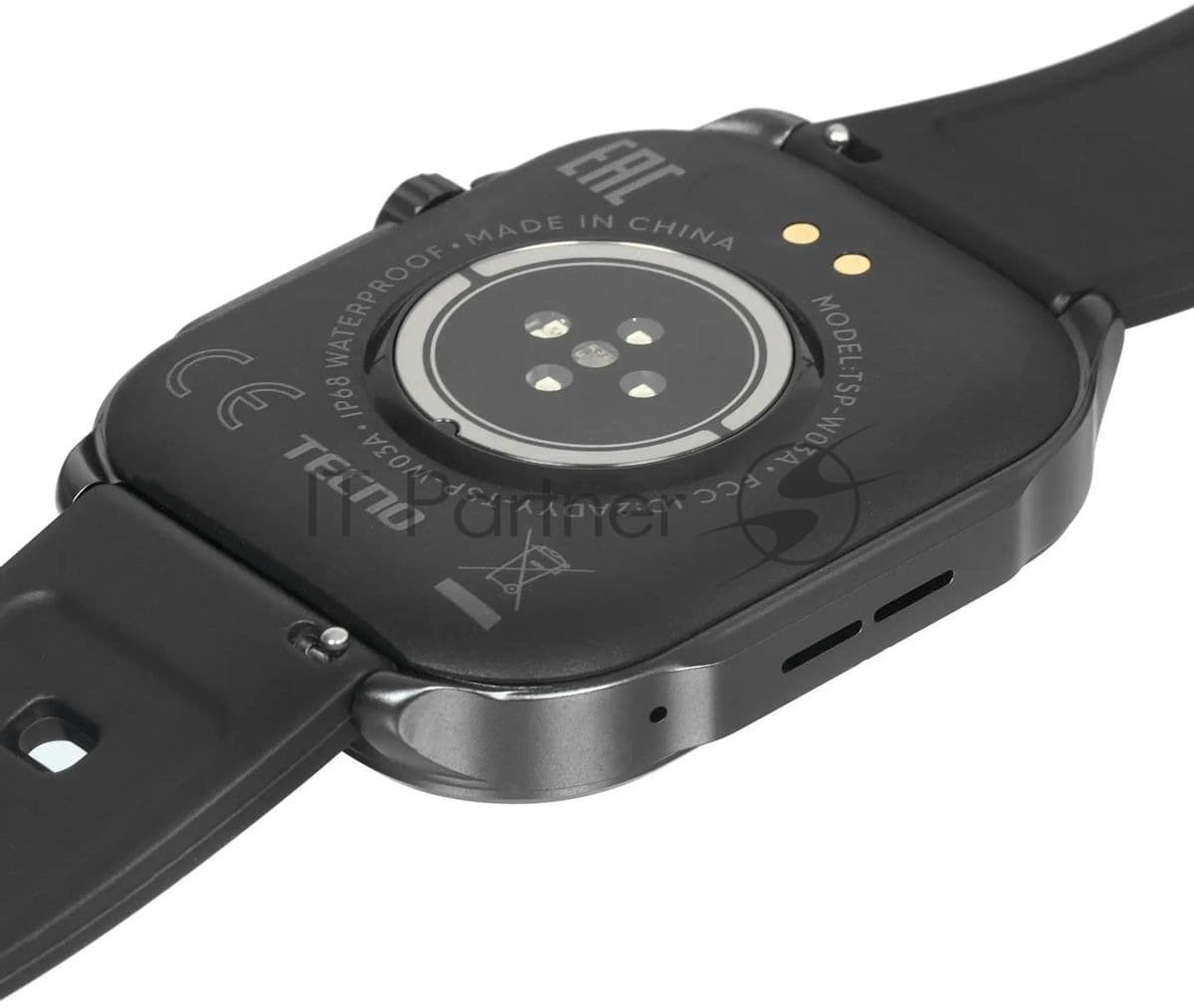 Смарт-часы Tecno Watch 3 Active 2.04" LCD корп.черный рем.черный (W03A)