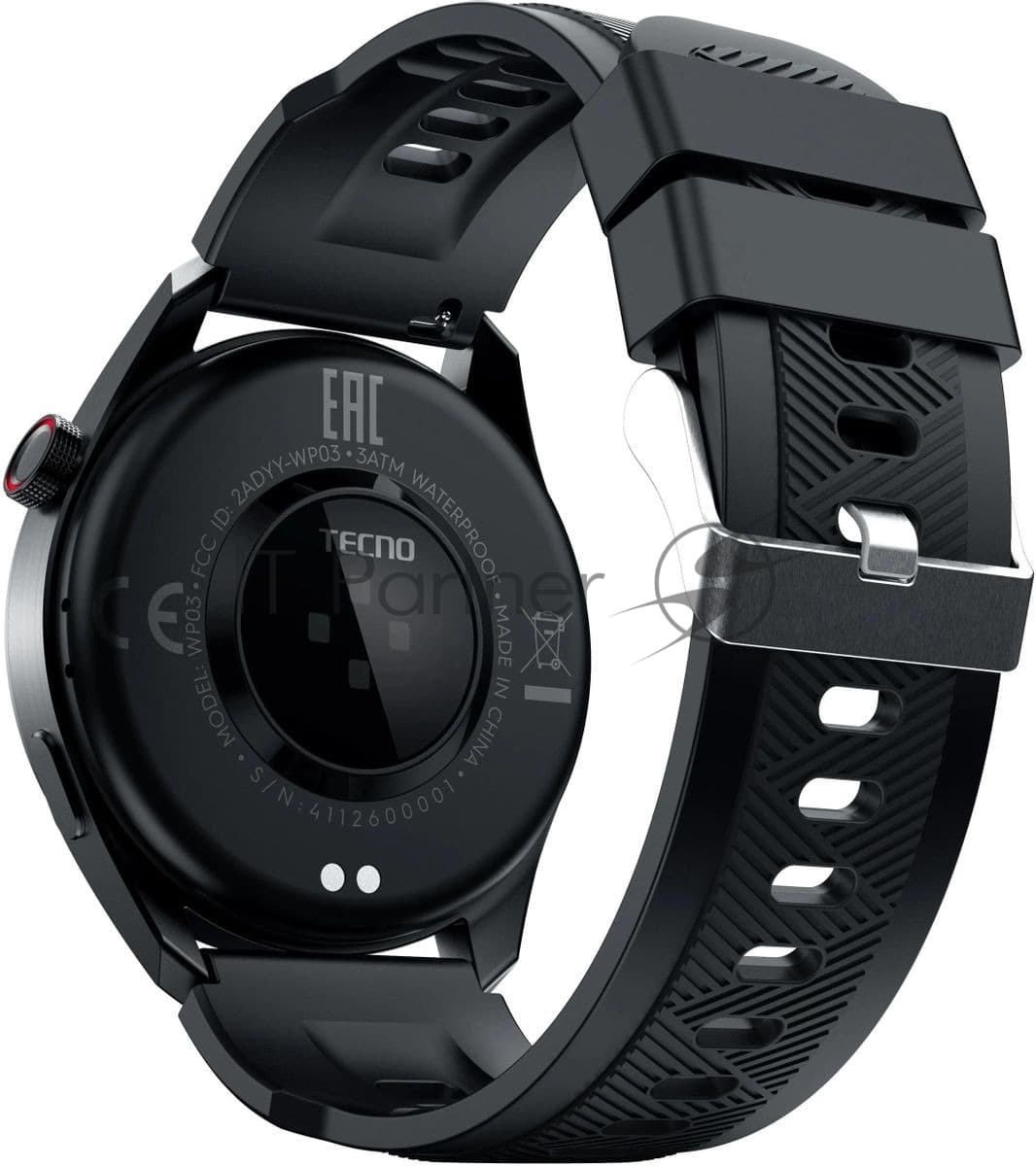 Смарт-часы Tecno Watch 3 Pro 1.43" AMOLED корп.черный рем.черный (WP03)