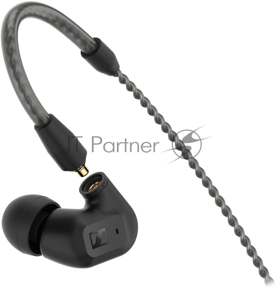 Наушники внутриканальные Sennheiser IE 200 1.2м черный проводные крепление за ухом (IE 200 BLACK)