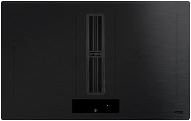 Варочная поверхность со встроенной вытяжкой Smeg HOBD382MB2, 83 см, индукция, слайдерное управление, 4 зоны нагрева, 9 уровней мощности, автоматическое определение посуды, таймер, быстрый старт, индикация остаточного тепла, 650 м3/ч, 8 скоростей + 2 интенсивных режима, энергоэффективность А+, черный