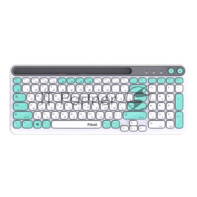 Клавиатура Filum FL-WKB15 беспроводная, Bluetooth, радиоканал, белый