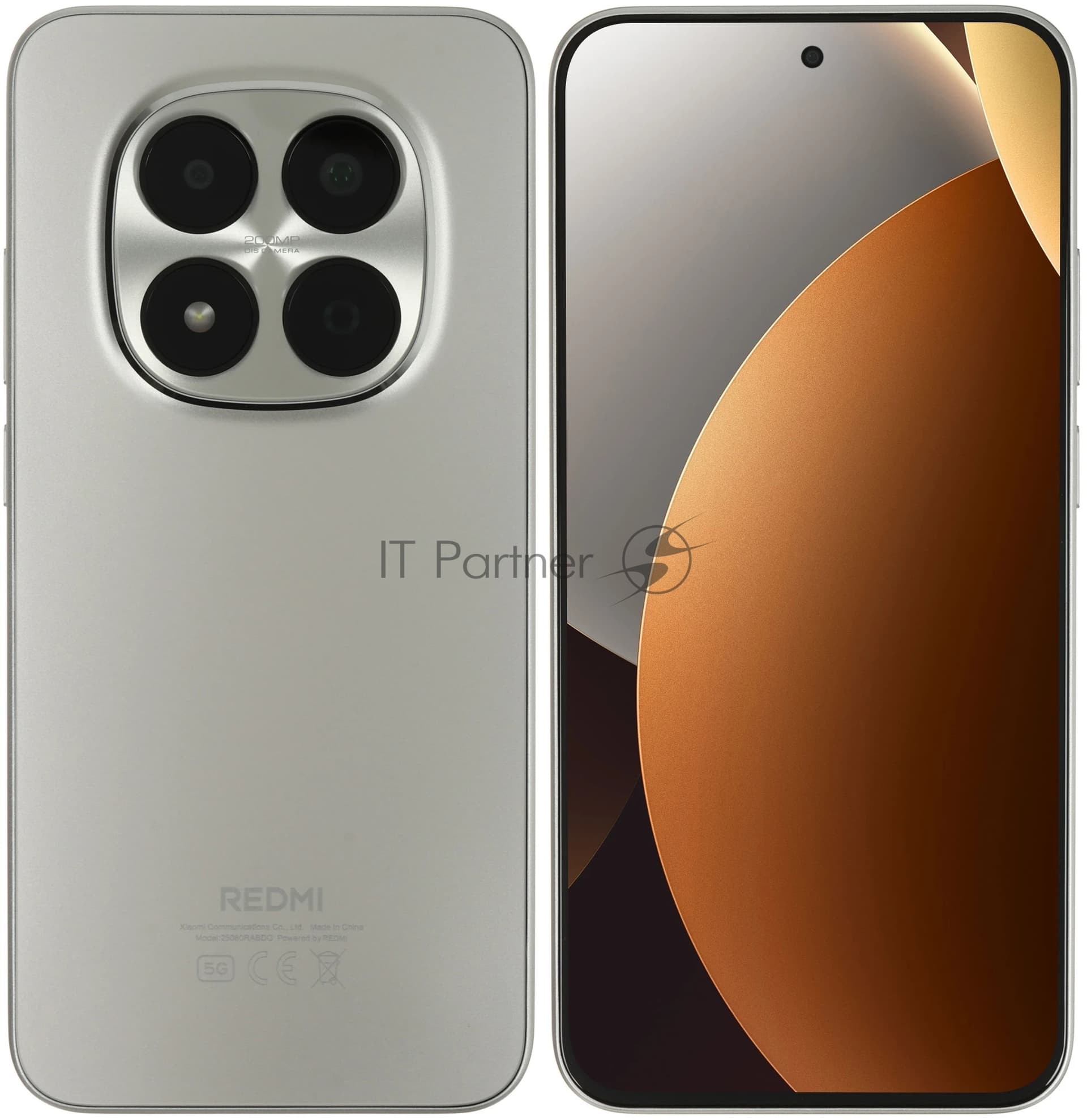 Смартфон Redmi Note 15 Pro 5G 8+256Gb титановый (MZB0M2HRU)
