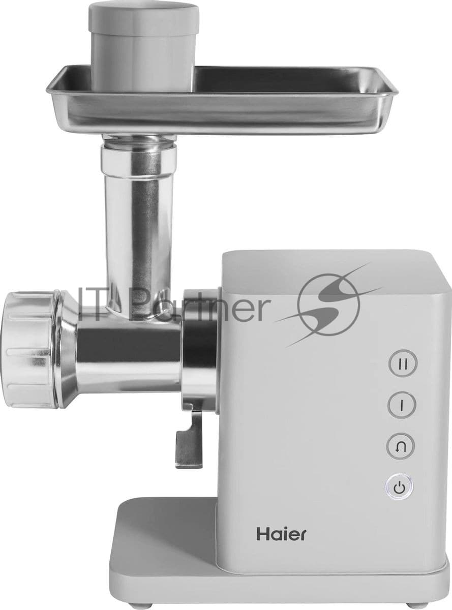 Мясорубка электрическая Haier HG-702 серебристый, 1900 Вт, 3.5 кг/мин, реверс, защита от перегрузки, насадки - 14