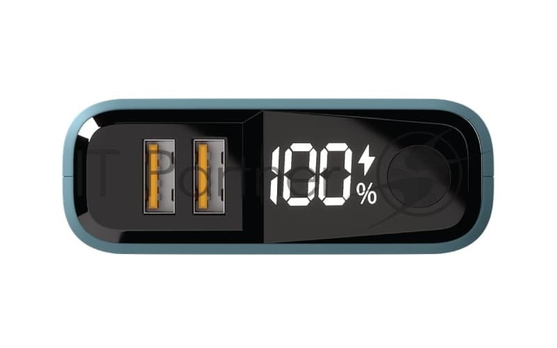 Портативный аккумулятор OLMIO QS-20, 20000mAh, 22.5W QuickCharge3.0/PowerDelivery, LCD, темно-зеленый