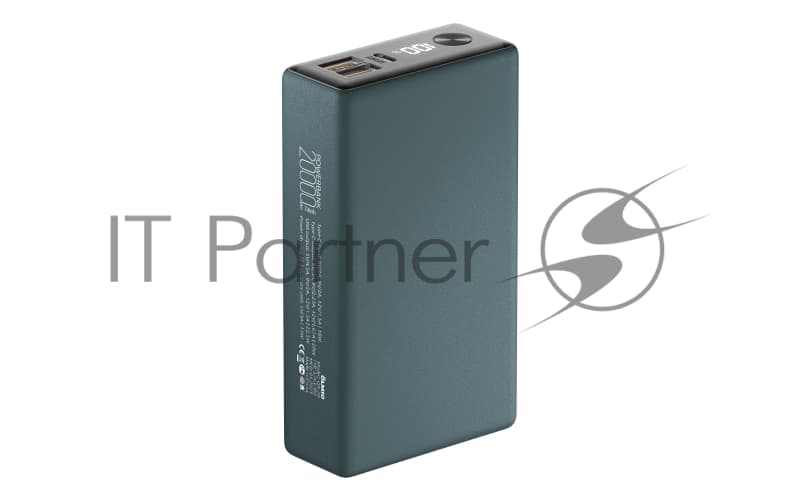Портативный аккумулятор OLMIO QX-20, 20000mAh, 22.5W, QuickCharge3.0/PowerDelivery, LCD, темно-зеленый