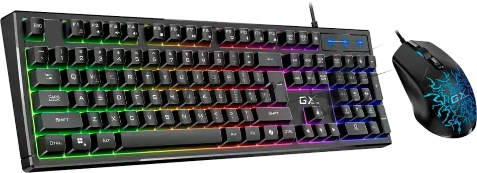 Комплект клавиатура+мышь Genius Scorpion KM-GX3 проводной, USB, 2400 DPI, черный