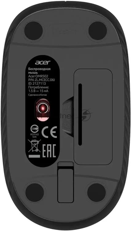Acer Мышь OMR502 беспроводная оптическая 1600dpi USB черный