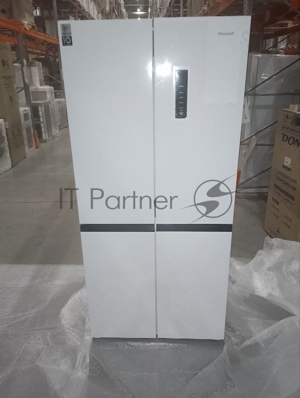 (Поврежденный товар) Холодильник Weissgauff WCD 450 W NoFrost Inverter (Замят верхний левый угол.)