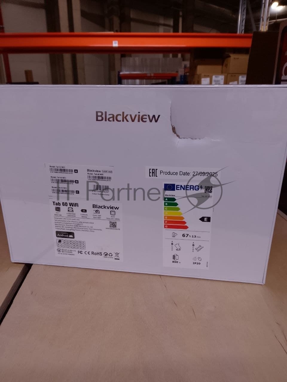 (Поврежденная упаковка) Планшет Blackview TAB60 WIFI 10.1" 4/128GB GRAY (Новый товар в заводской упаковке с повреждениями)