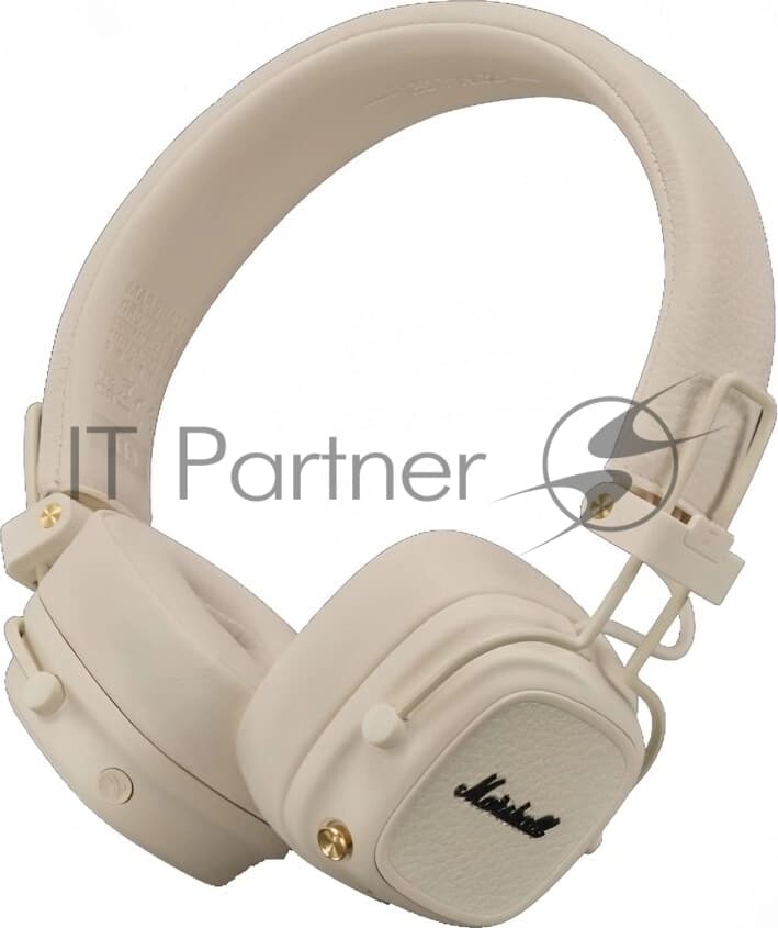 Беспроводные/проводные наушники Marshall Major V бежевый, накладные, Bluetooth + проводной, беспроводная зарядка, до 100 ч