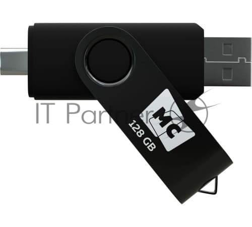 Флешка USB MORE CHOICE МФ128а Silver (4620202559104), 128GB, USB 2.0/Type-C, R/W 15/5, серебристый