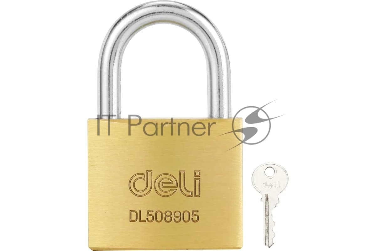 Замок навесной Deli DL508905 латунный, 40мм