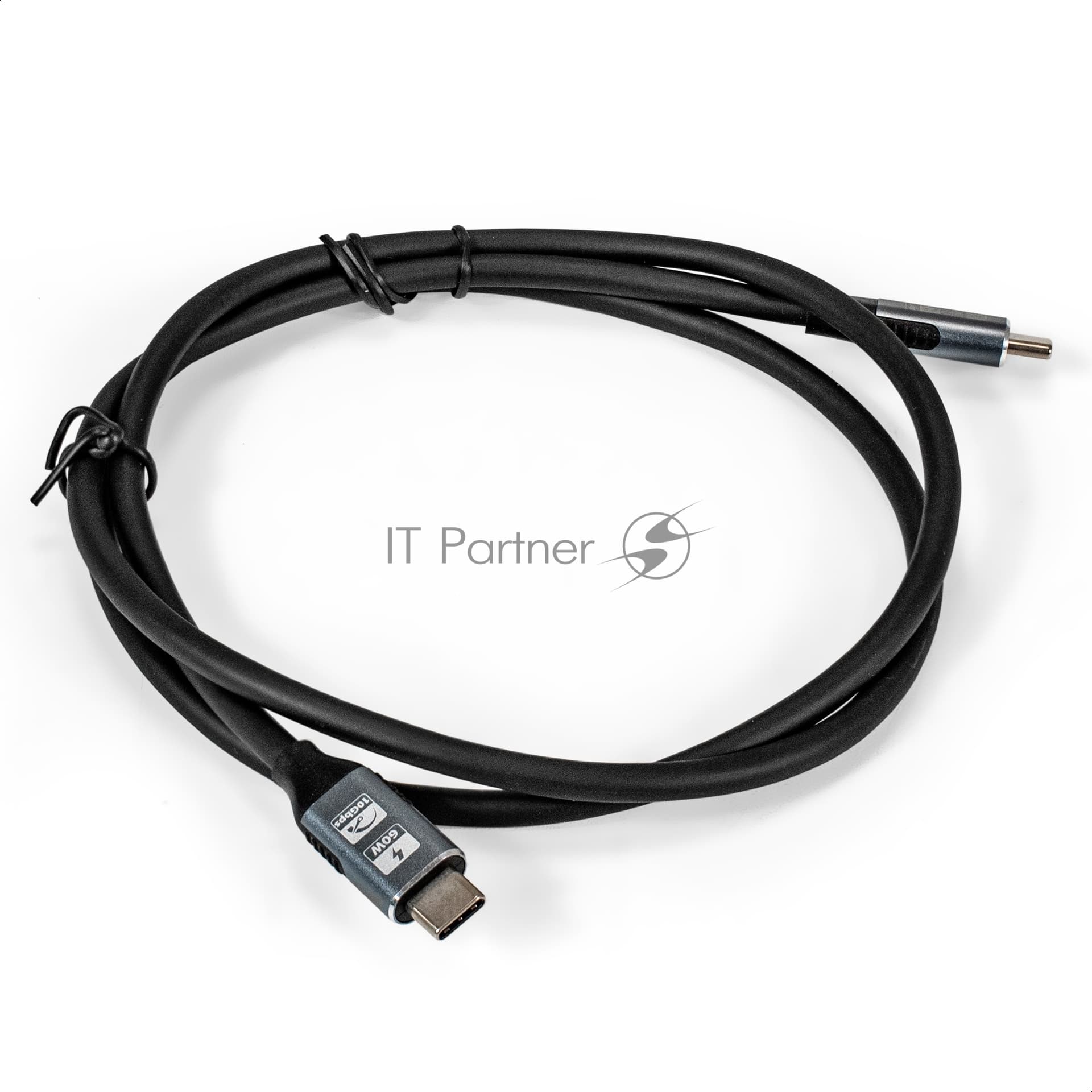 Кабель для зарядки ExeGate EX-CCP-USB3.2-CMCM-1.0 (USB 3.2 Gen2x1 Type-Cm/Cm, 10Gbit/s, 8K60Hz, 5A, 60W, PD3.1, 1м)