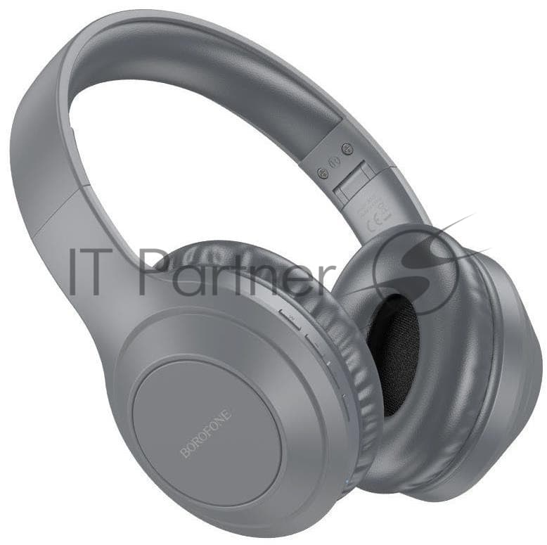 Беспроводные/проводные наушники Borofone BO20 Player серый, накладные, Bluetooth + проводной, складная конструкция, микрофон, до 28 ч