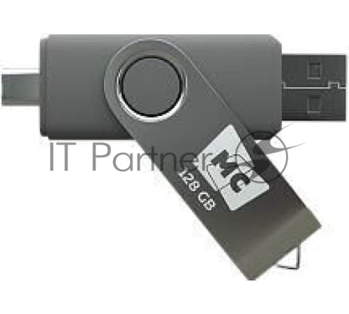 Флешка USB MORE CHOICE МФ128а Black (4620202559111), 128GB, USB 2.0/Type-C, R/W 15/5, черный