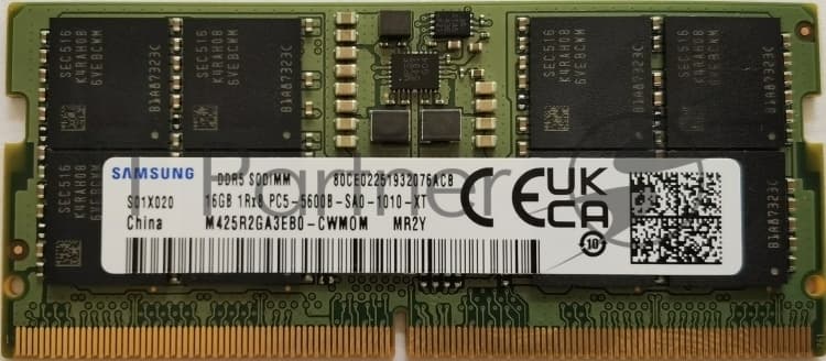 Оперативная память Samsung, DDR5, 16GB (1x16GB), 5600 MHz, CL46, SO-DIMM