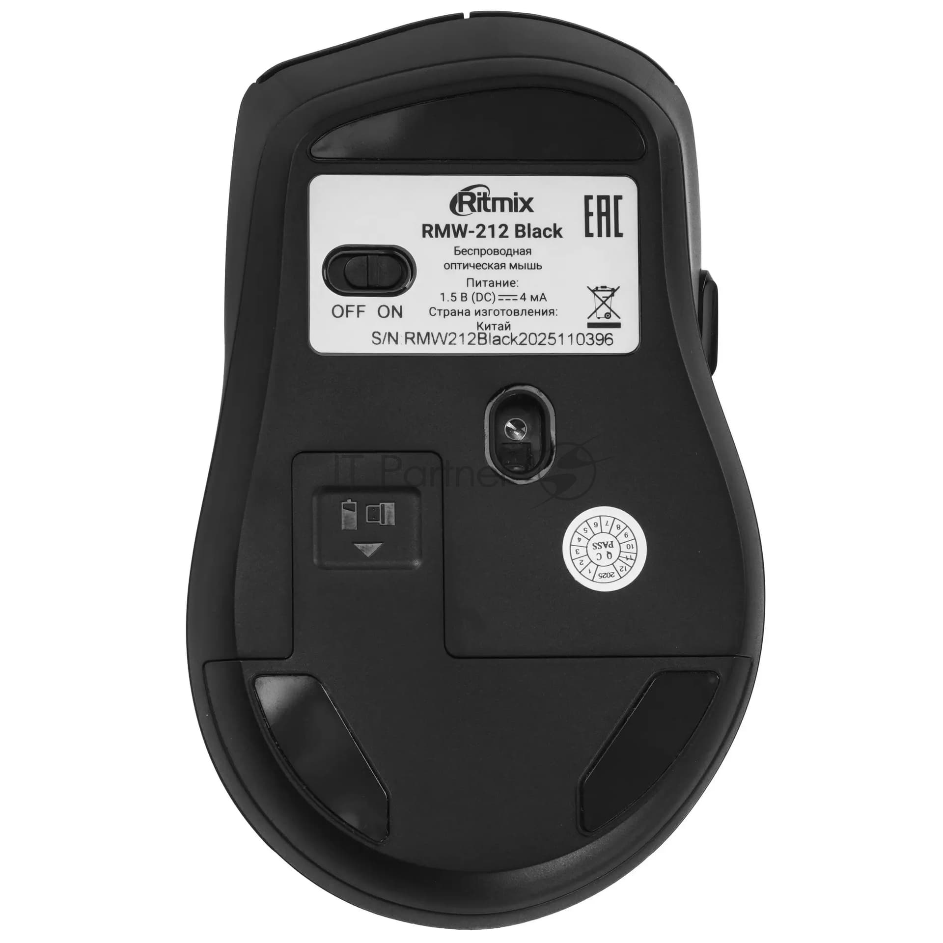 Мышь беспроводная Ritmix RMW-212 Black