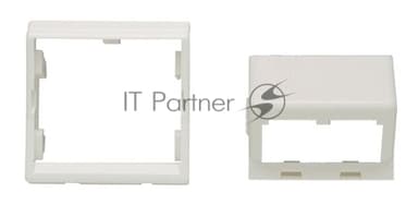 Панель Panduit CFPFS2AW центр. накл. на 2 модуля наклонная,+ рамка 45x45