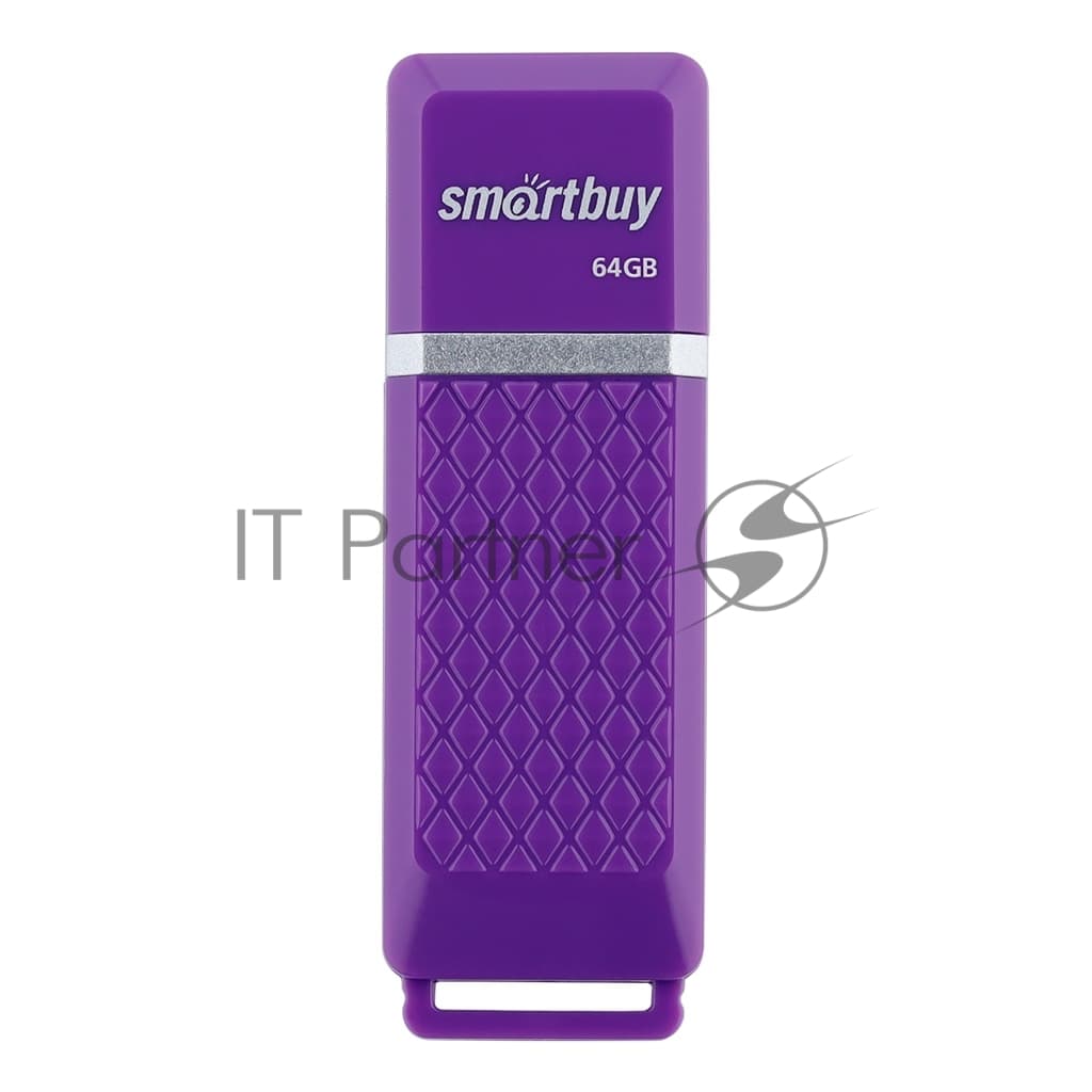 Флешка USB Smartbuy Quartz Violet (SB64GBQZ-V), 64Gb, USB 2.0, R/W 25/15, фиолетовый