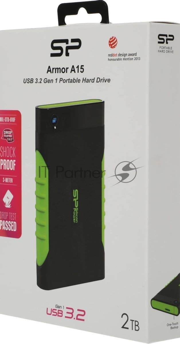 Жесткий диск Silicon Power USB3.0 2TB SP020TBPHDA15S3K A15 Armor 2.5" черный