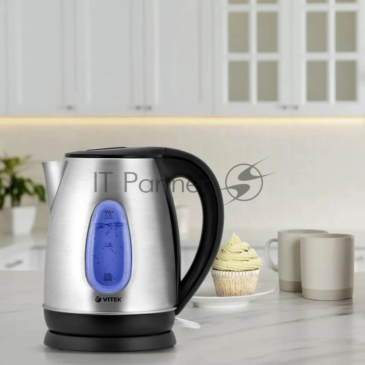 Чайник электрический Vitek VT-7039 1.7л. 2200Вт сталь корпус: металл