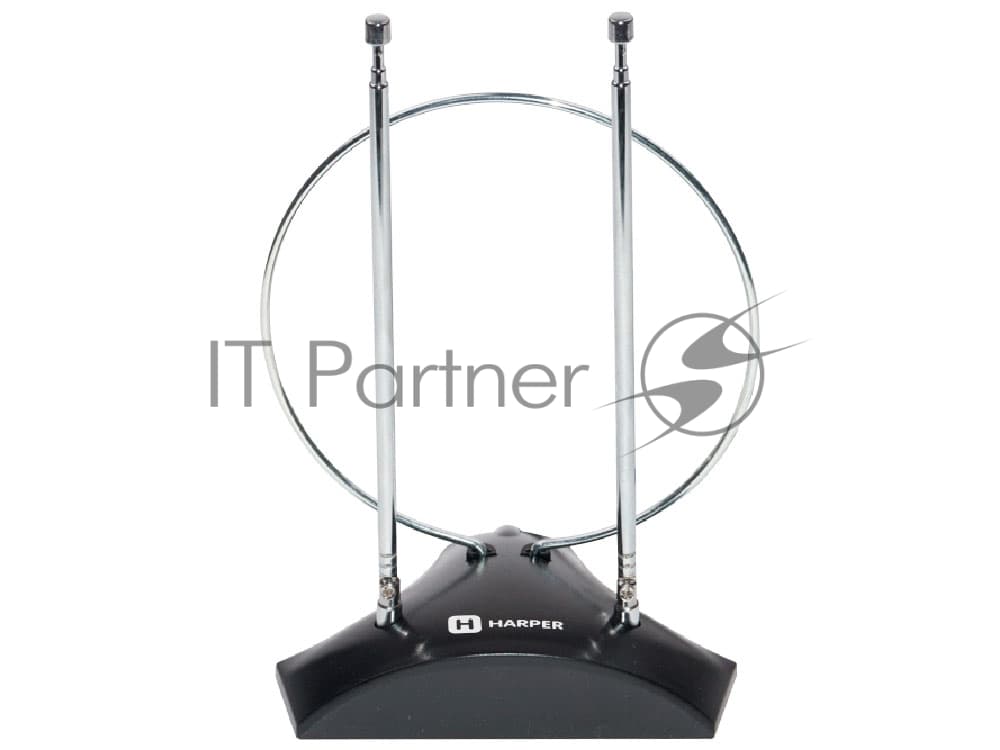 Антенна телевизионная Harper ADVB-2010 7дБ пассивная черный каб.:1.35м