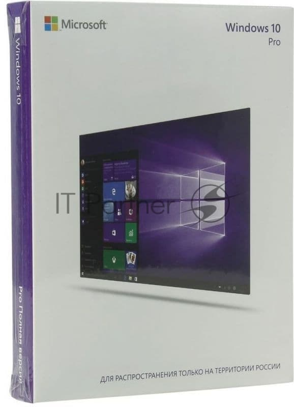ПО Microsoft Windows 10 Pro Russian 32/64-bit Russia Only USB коробка