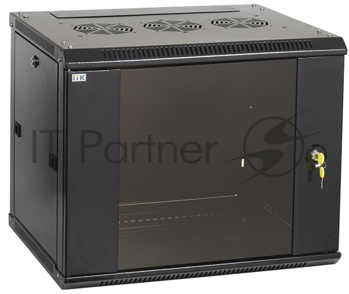 Шкаф LINEA W 6U 600x600 мм дверь стекло, RAL9005 ITK