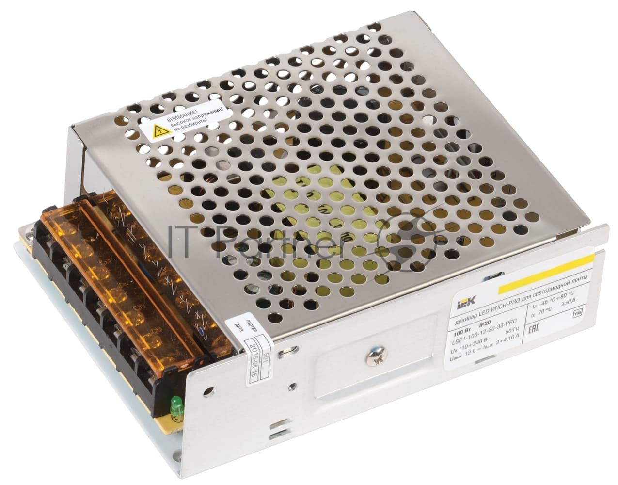 Драйвер LED ИПСН-PRO 150Вт 12 В блок - клеммы IP20 Iek LSP1-150-12-20-33-PRO