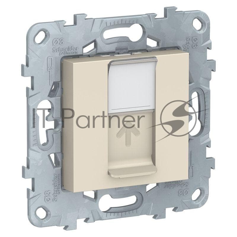 Механизм розетки компьютерная UNICA NEW RJ45 одиноч. кат.5е UTP беж. SchE NU541144