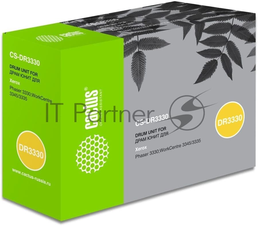Блок фотобарабана Cactus 101R00555 CS-DR3330 черный ч/б:30000 стр. для Ph 3330/WC 3345/3335 Xerox