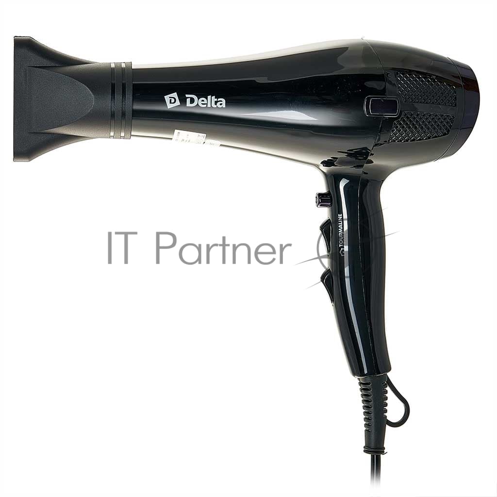 Фен Delta DL-0938 черный, 2000 Вт, ионизация