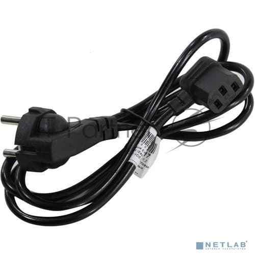 Кабель питания ExeGate PC-1,2 OfficePC 450W (Евровилка Schuko ->С13 угловой) VDE-250V черный, 1.2м