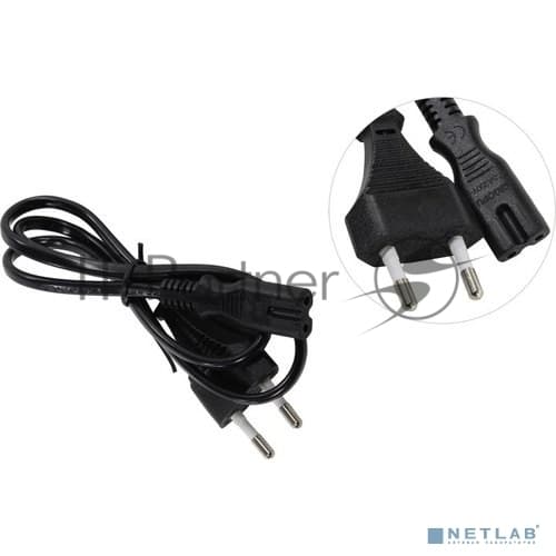Кабель питания ноутбуков, аудио/видео ExeGate Power PCN-7,5P (CEE7/16->С7) VDE-250V-2*0.5-CU, 0.75м