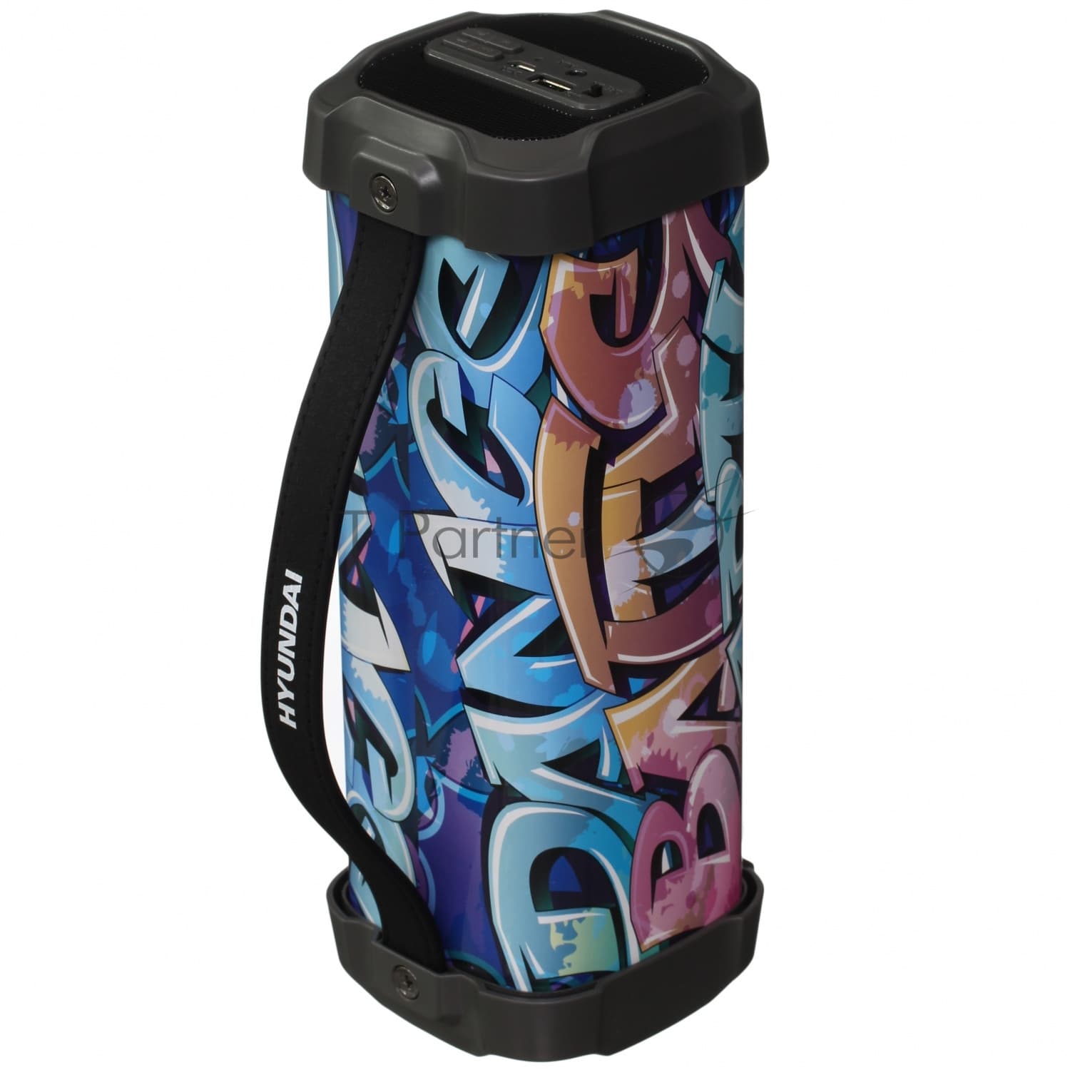 Колонка портативная Hyundai H-PAC460 черный 9W 1.0 BT/3.5Jack/USB 10м 1500mAh