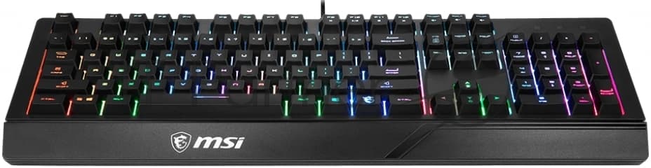 Клавиатура проводная MSI VIGOR GK20 RU черный USB Multimedia for gamer LED (подставка для запястий)