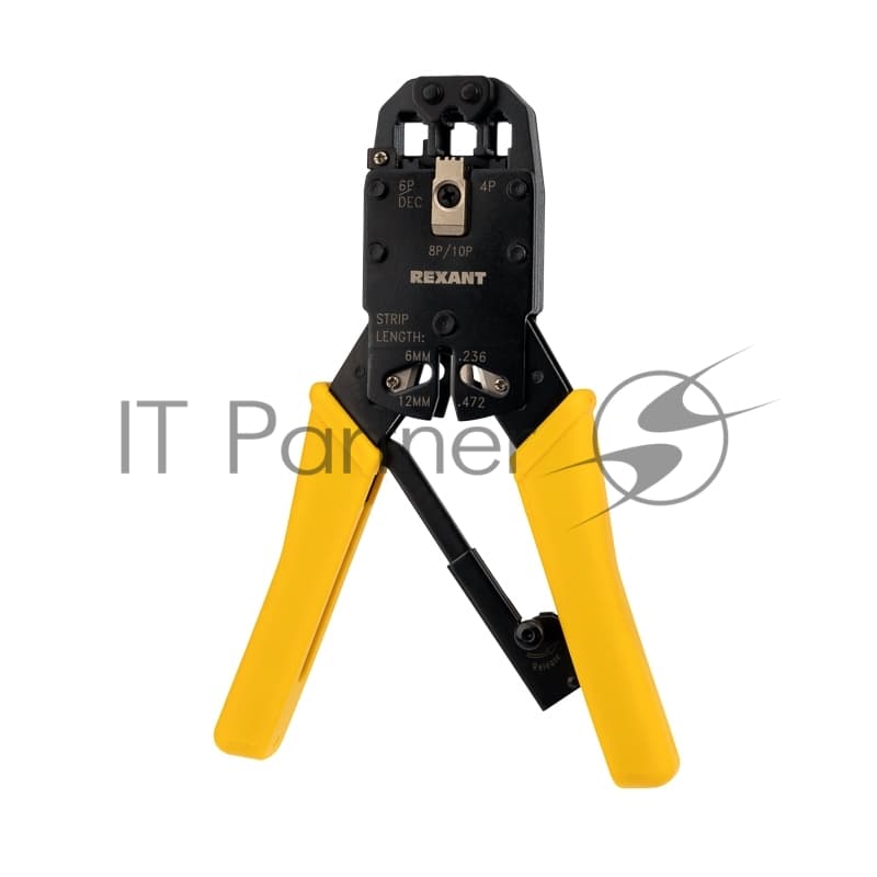Инструмент обжимной Rexant HT-200R 12-3442 для RJ-45/RJ-12/RJ-11 желтый