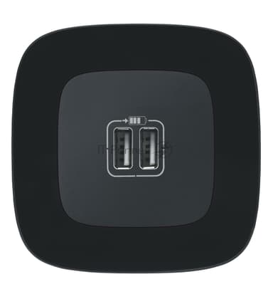Зарядное утройство 2хUSB с лицевой панелью, Антрацит