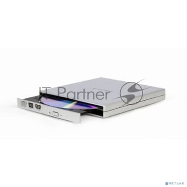 Оптический привод внешний с интерфейсом USB 2.0 Gembird DVD-USB-02-SV пластик, серебро