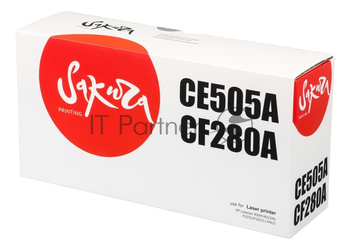 Картридж лазерный Sakura CE505A/CF280A для HP Laserjet 400M/401DN P2035/P205, LJ M425, черный, 2700 к.